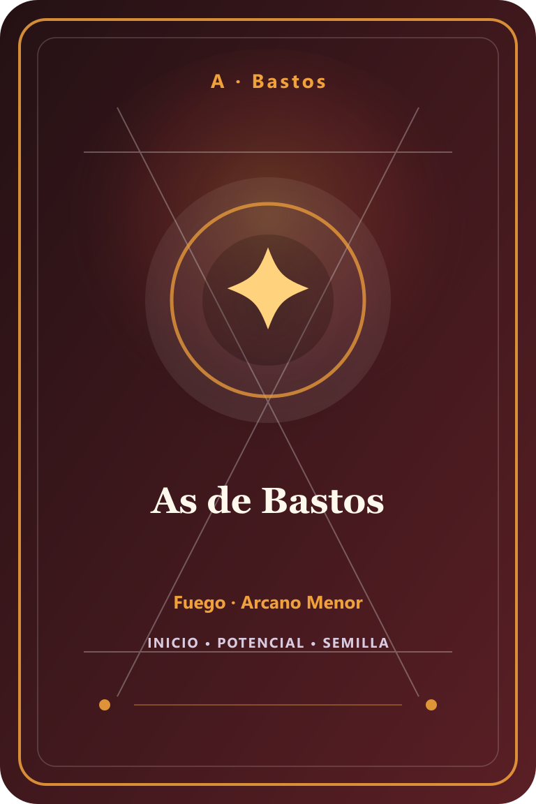 Carta de tarot: As de Bastos