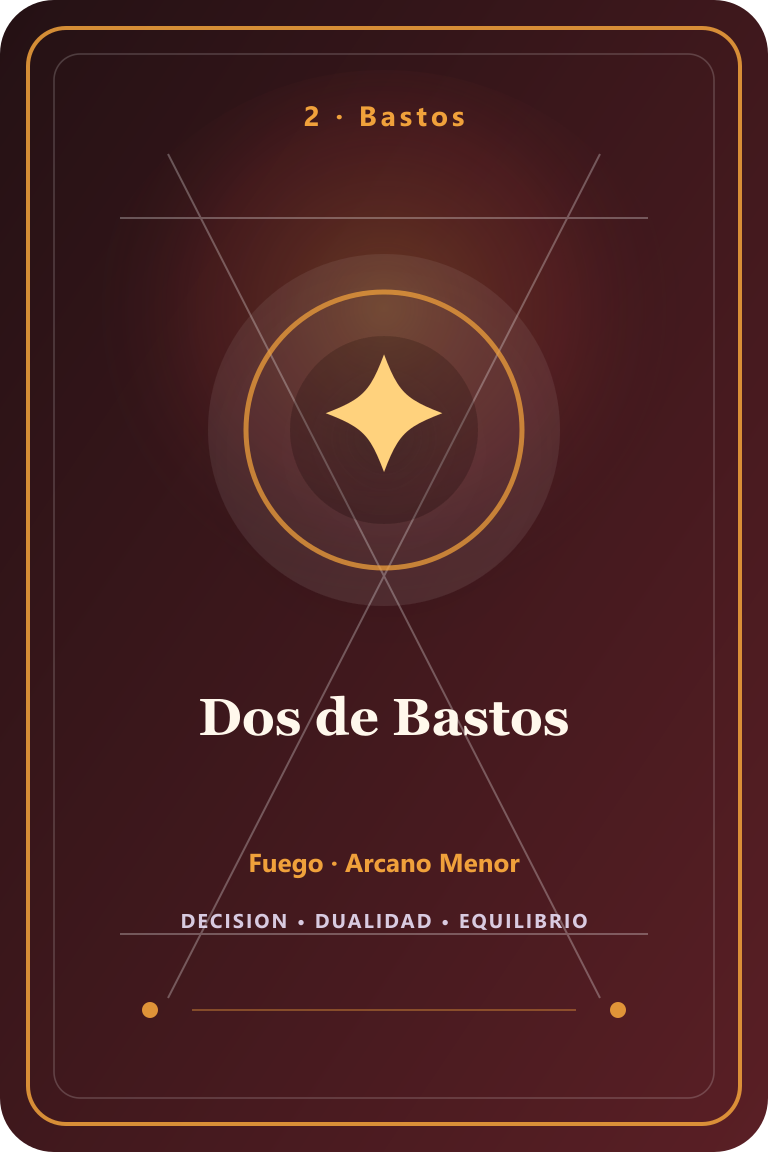 Carta de tarot: Dos de Bastos