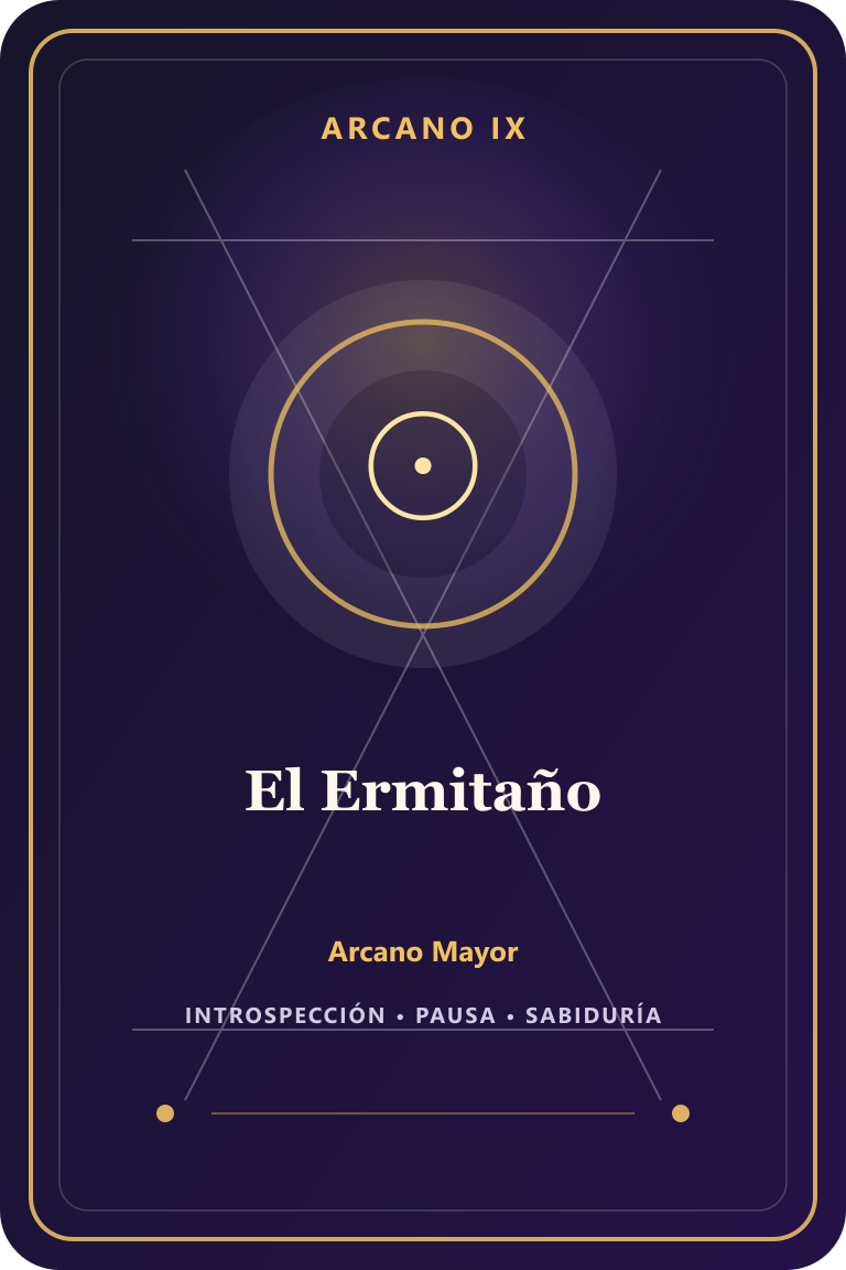 Carta de tarot: El Ermitaño