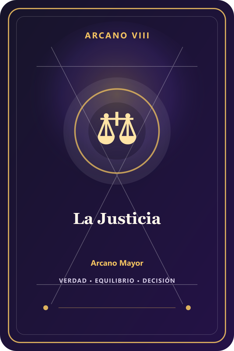 Carta de tarot: La Justicia