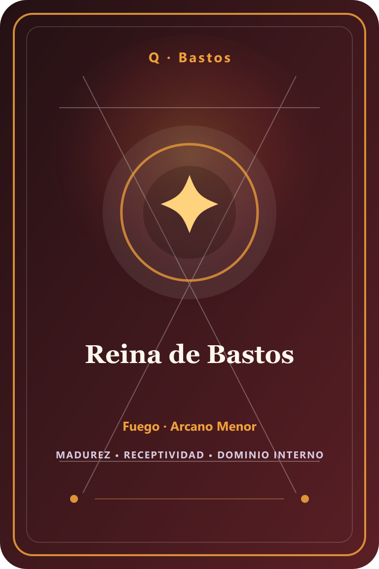 Carta de tarot: Reina de Bastos