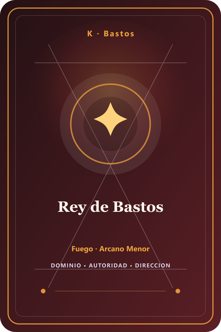 Carta de tarot: Rey de Bastos