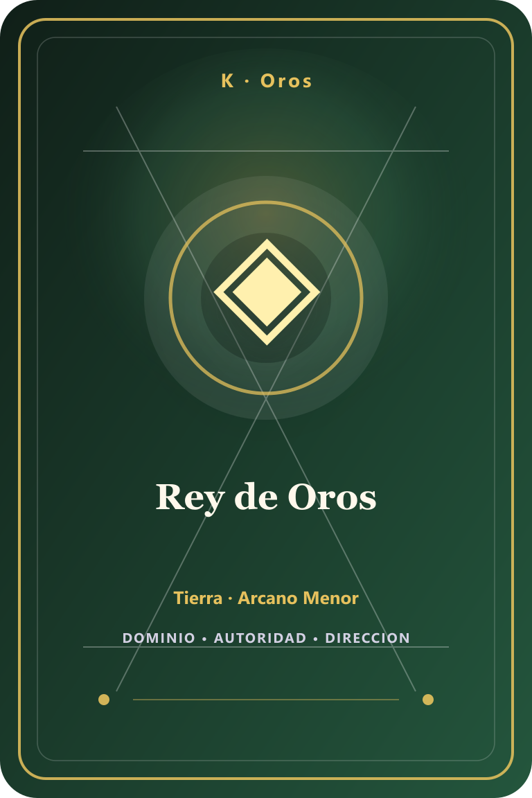 Carta de tarot: Rey de Oros